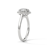 1.86 Carat Oval Cut Lab Grown Diamond Engagement Ring in Rose Gold – Halo | Luzora Jewels