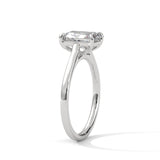 2 Carat Emerald Cut Lab Grown Diamond Ring for Women – Solitaire Close-Up | Luzora Jewels