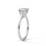 1.28 Carat Cushion Cut Lab Grown Diamond Engagement Ring in Rose Gold – Solitaire | Luzora Jewels