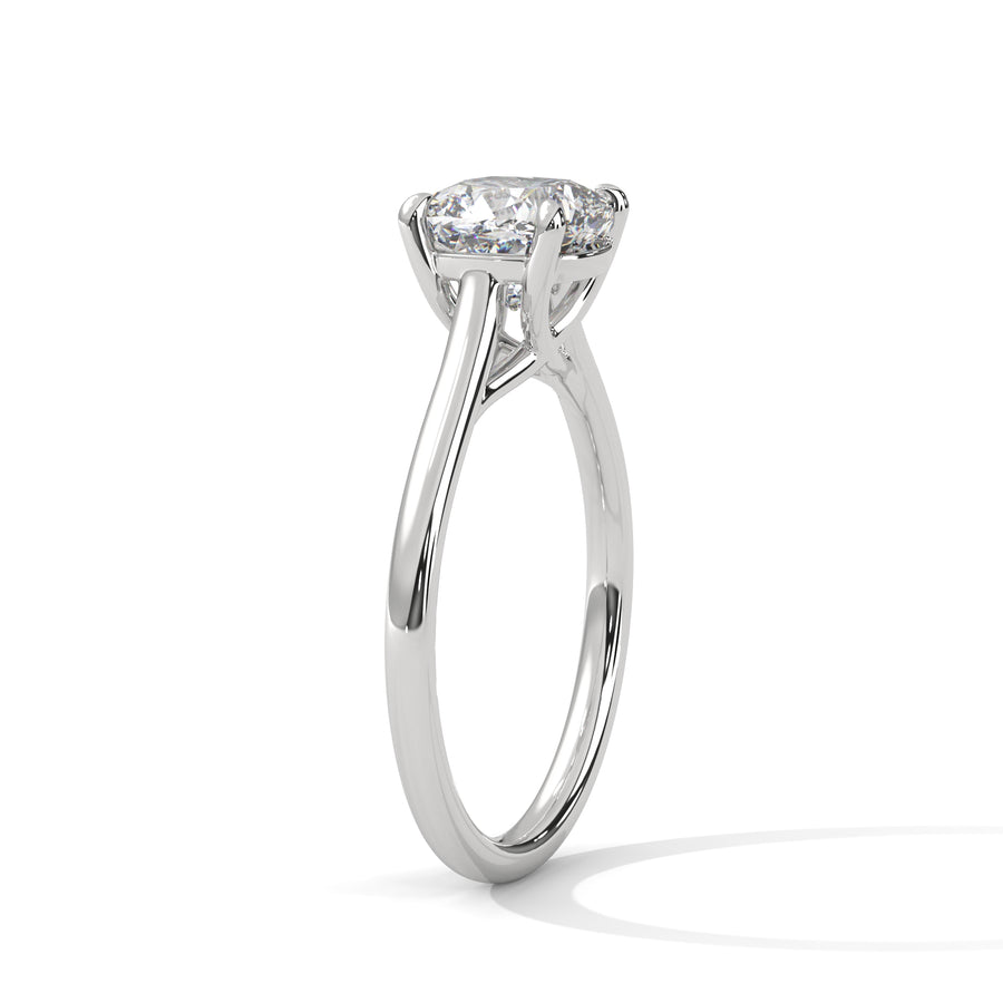 1.28 Carat Cushion Cut Lab Grown Diamond Engagement Ring in Rose Gold – Solitaire | Luzora Jewels