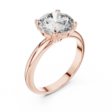2.5 CT Round Cut Solitaire Lab Grown Diamond Engagement Ring