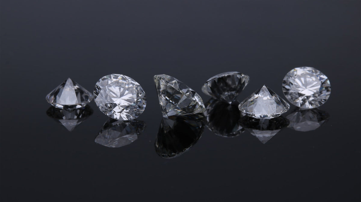 Two diamond rings in macro close-up