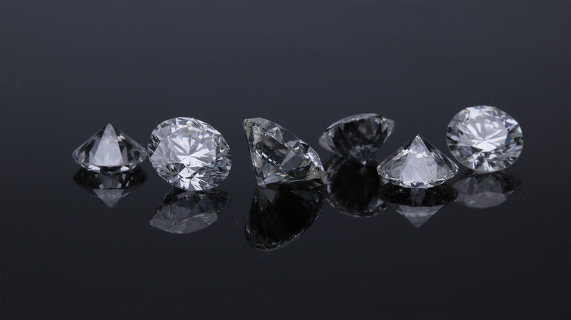 Two diamond rings in macro close-up