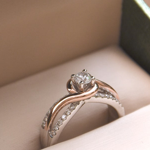 Diamond jewelry gift box, wide banner