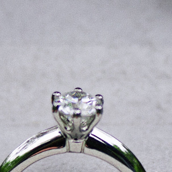 Solitaire diamond engagement ring, wide macro banner