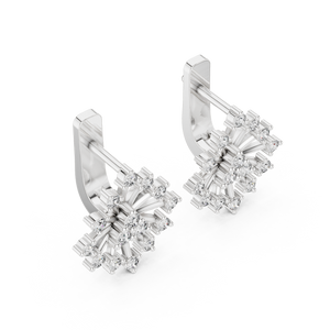 Lab Grown Diamond Starburst Stud Earrings