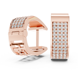 Lab Grown Diamond Pavé Cuff Huggie Earrings
