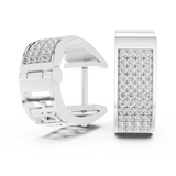 Lab Grown Diamond Pavé Cuff Huggie Earrings