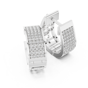 Lab Grown Diamond Pavé Cuff Huggie Earrings