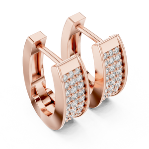 Lab Grown Diamond Graduated Pavé Huggie Earrings