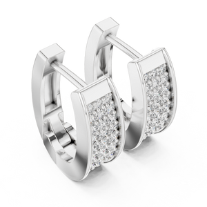 Lab Grown Diamond Graduated Pavé Huggie Earrings