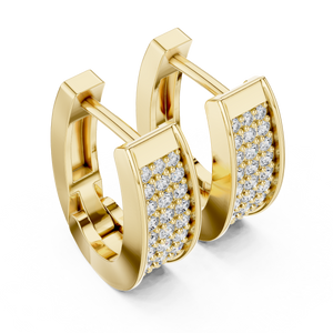 Lab Grown Diamond Graduated Pavé Huggie Earrings