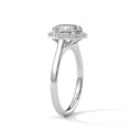 1.86 Carat Oval Cut Lab Grown Diamond Engagement Ring in Rose Gold – Halo | Luzora Jewels