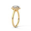 1.86 Carat Oval Cut Lab Grown Diamond Engagement Ring in White Gold – Halo | Luzora Jewels