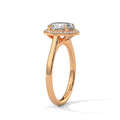 1.86 Carat Oval Cut Lab Grown Diamond Engagement Ring in Yellow Gold – Halo | Luzora Jewels