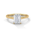 2 Carat Emerald Cut Lab Grown Diamond Engagement Ring in Rose Gold – Solitaire | Luzora Jewels