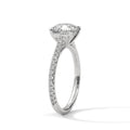 2 Carat Round Cut Lab Grown Diamond Engagement Ring in Rose Gold – French Pavé Band | Luzora Jewels