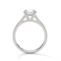 2 Carat Round Cut Lab Grown Diamond Engagement Ring in White Gold – French Pavé Band | Luzora Jewels