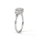 2.5 Carat Round Cut Lab Grown Diamond Engagement Ring in Rose Gold – Three-Stone | Luzora Jewels