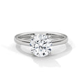 2 Carat Round Cut Lab Grown Diamond Engagement Ring on Hand – Classic Solitaire | Luzora Jewels