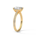 2 Carat Radiant Cut Lab Grown Diamond Engagement Ring in White Gold – Pavé Band | Luzora Jewels