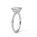 2 Carat Radiant Cut Lab Grown Diamond Engagement Ring in Rose Gold – Pavé Band | Luzora Jewels