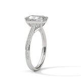 2 Carat Radiant Cut Lab Grown Diamond Engagement Ring in Rose Gold – Pavé Band | Luzora Jewels