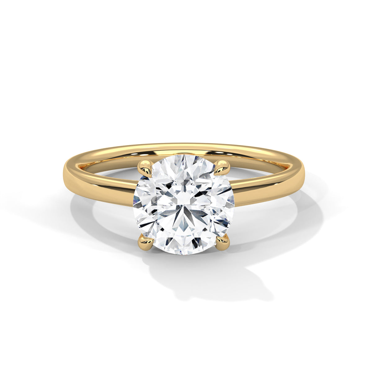 2 Carat Round Cut Lab Grown Diamond Engagement Ring in Rose Gold – Classic Solitaire | Luzora Jewels