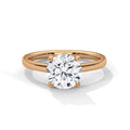 2 Carat Round Cut Lab Grown Diamond Engagement Ring in Rose Gold – Classic Solitaire | Luzora Jewels
