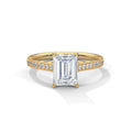 2 Carat Radiant Cut Lab Grown Diamond Engagement Ring in White Gold – Pavé Band | Luzora Jewels