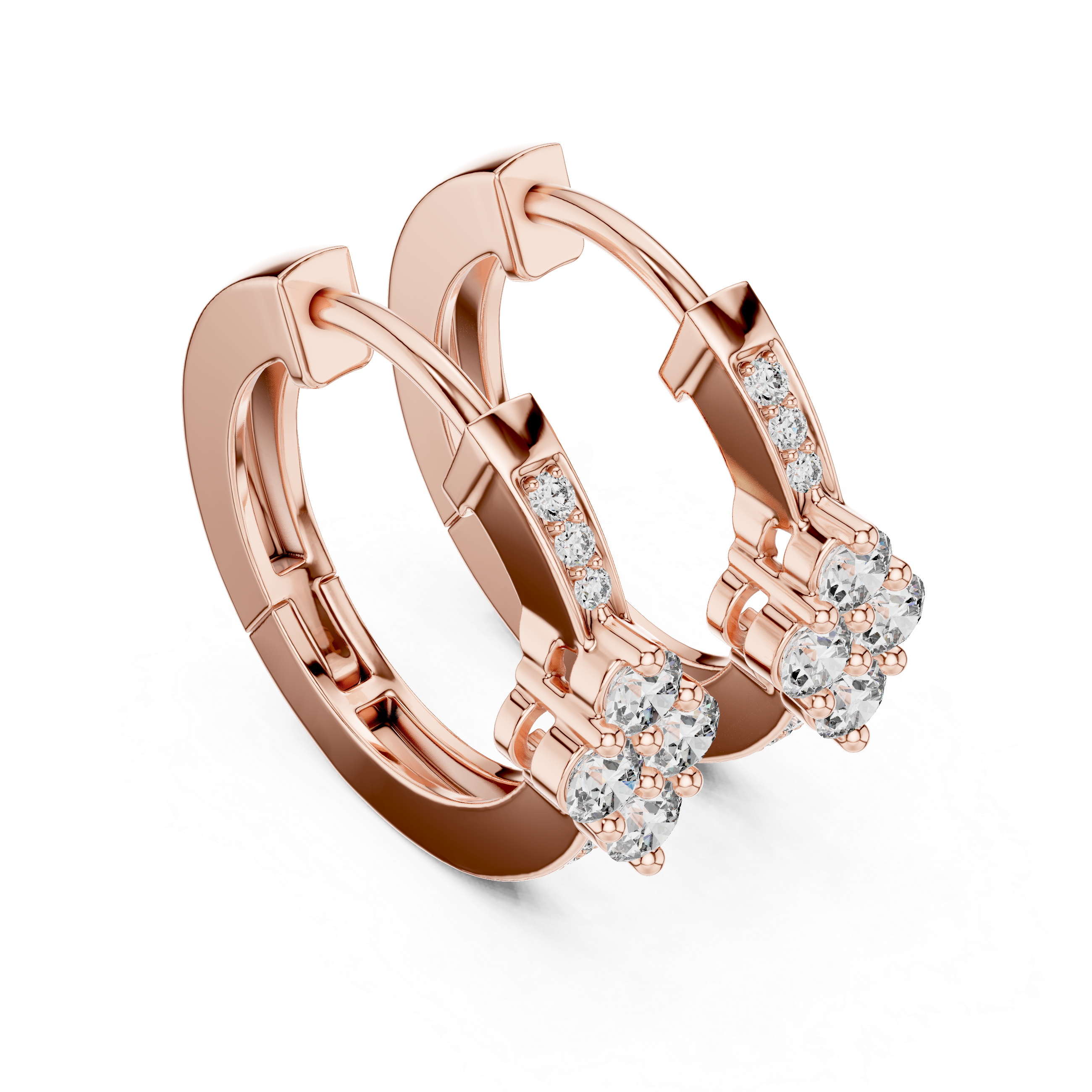 Elegant Lab-Diamond Hoops