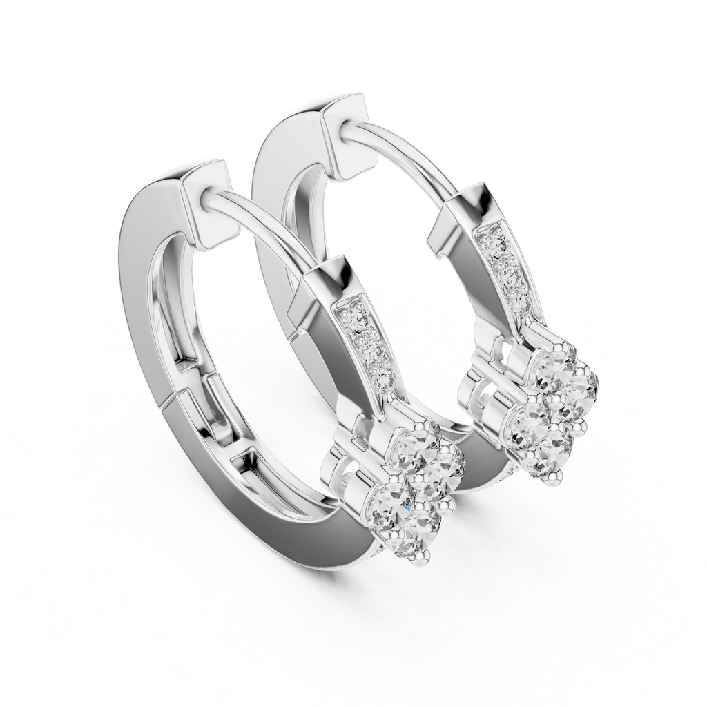Elegant Lab-Diamond Hoops