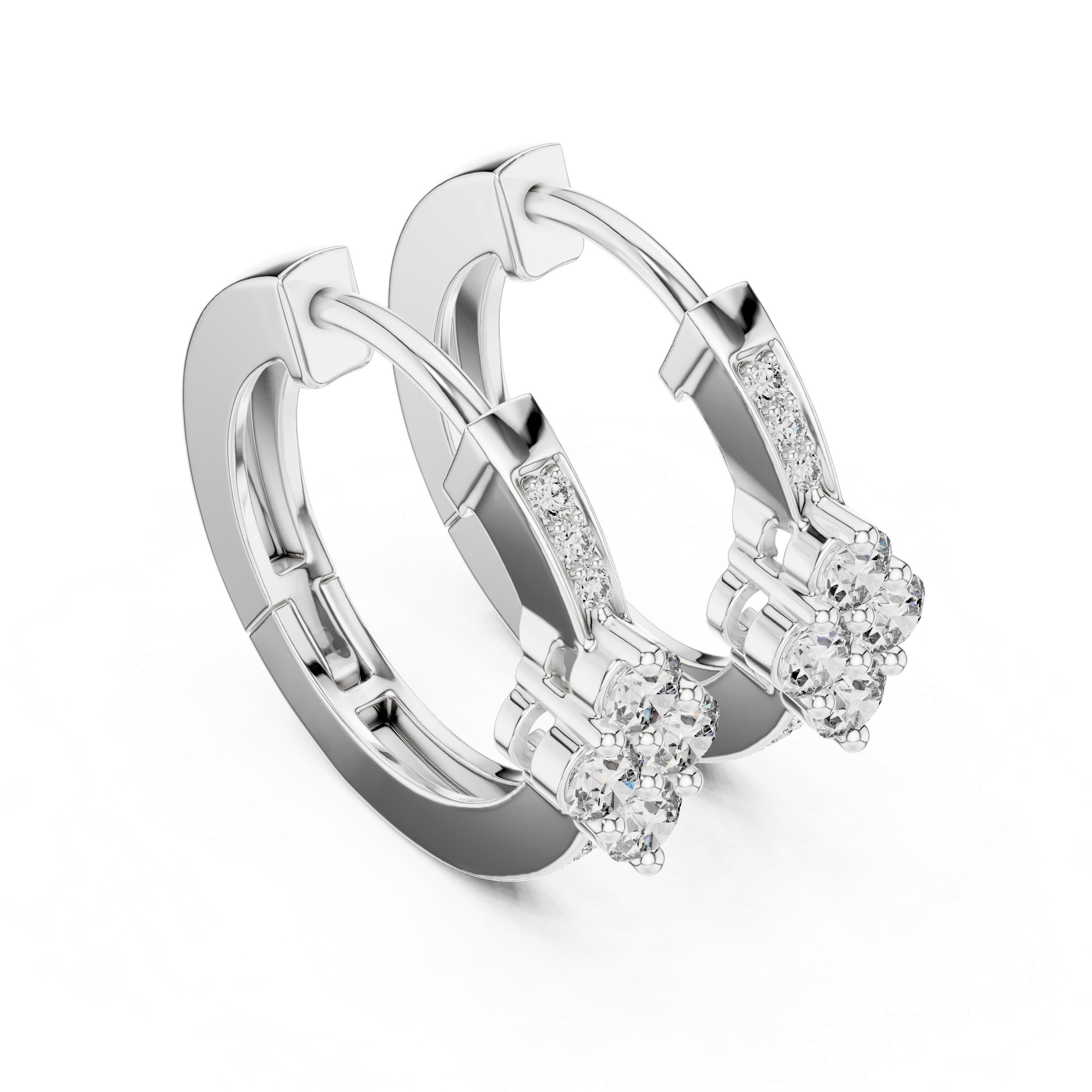 Elegant Lab-Diamond Hoops