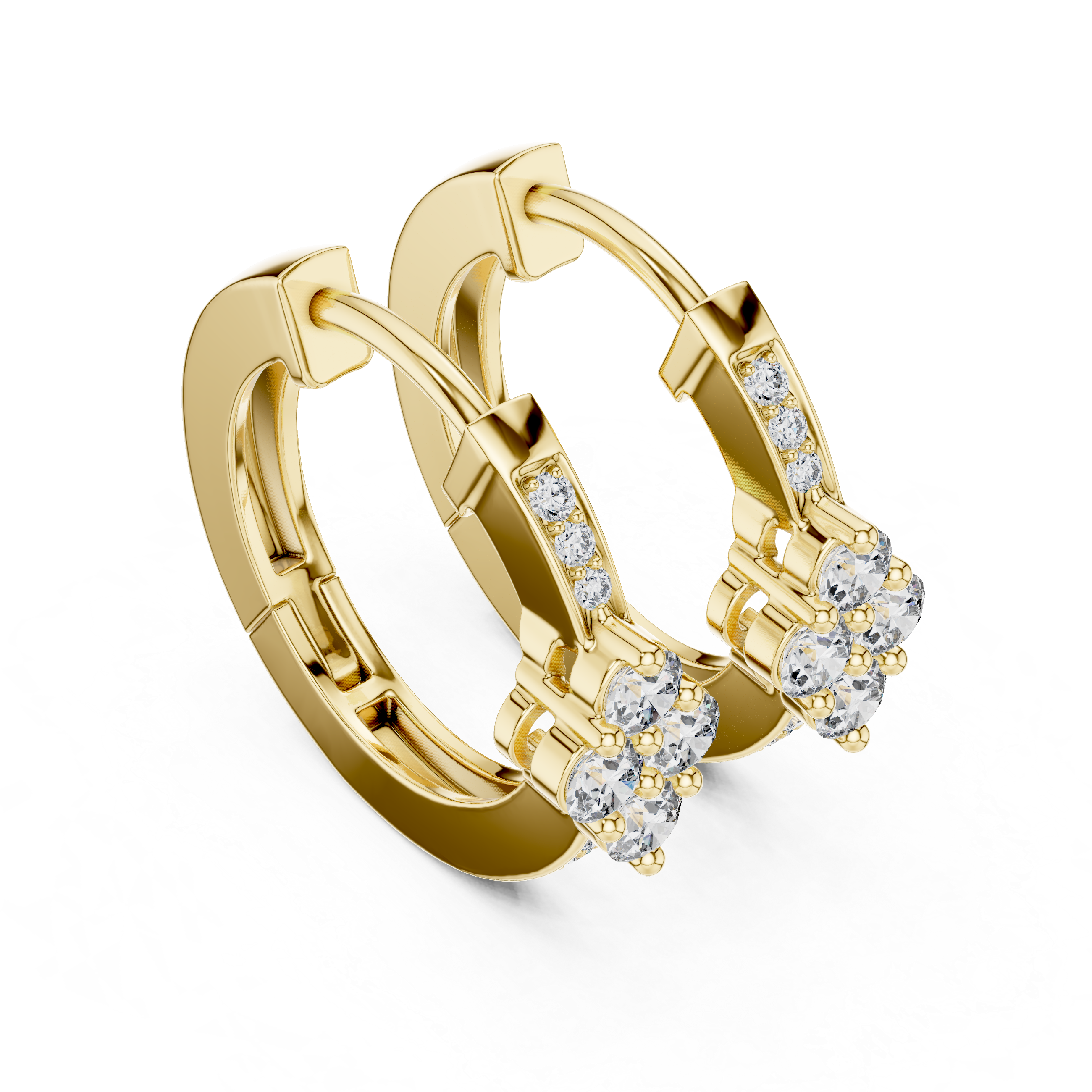 Elegant Lab-Diamond Hoops