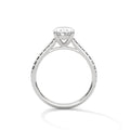 1.75 Carat Oval Cut Lab Grown Diamond Engagement Ring in Rose Gold – Pavé Band Solitaire | Luzora Jewels