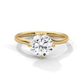 2 Carat Round Cut Lab Grown Diamond Engagement Ring in Rose Gold – Twisted Band Solitaire | Luzora Jewels
