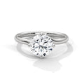 2 Carat Round Cut Lab Grown Diamond Engagement Ring in White Gold – Twisted Band Solitaire | Luzora Jewels