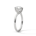 2 Carat Round Cut Lab Created Diamond Twisted Band Solitaire Engagement Ring – Side View | Luzora Jewels