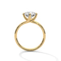2 Carat Round Cut Lab Grown Diamond Engagement Ring in White Gold – Twisted Band Solitaire | Luzora Jewels