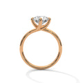 2 Carat Round Cut Lab Created Diamond Twisted Band Solitaire Engagement Ring – Side View | Luzora Jewels