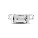 0.31 CT Baguette-Cut Lab-Grown Diamond Bezel Pendant in White gold