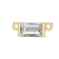 0.31 CT Baguette-Cut Lab-Grown Diamond Bezel Pendant in Gold