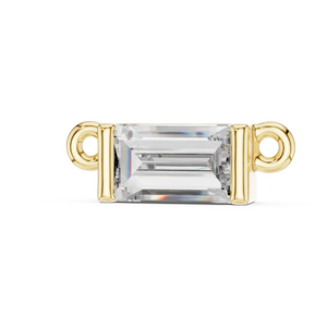 0.31 CT Baguette-Cut Lab-Grown Diamond Bezel Pendant in Gold