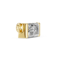 0.31 CT Baguette-Cut Lab-Grown Diamond Bezel Pendant in Yellow Gold