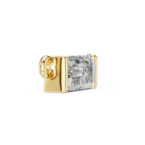 0.31 CT Baguette-Cut Lab-Grown Diamond Bezel Pendant in Yellow Gold