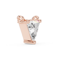 0.74 CT Trillion Cut Lab Grown Diamond Pendant in Rose Gold with three-prong setting