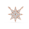 0.17 CT pave lab grown diamond north star pendant in rose gold, front view