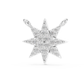 0.17 CT pave lab grown diamond north star pendant in white gold, front view