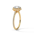 2 Carat Round Cut Lab Grown Diamond Engagement Ring in White Gold – Halo | Luzora Jewels