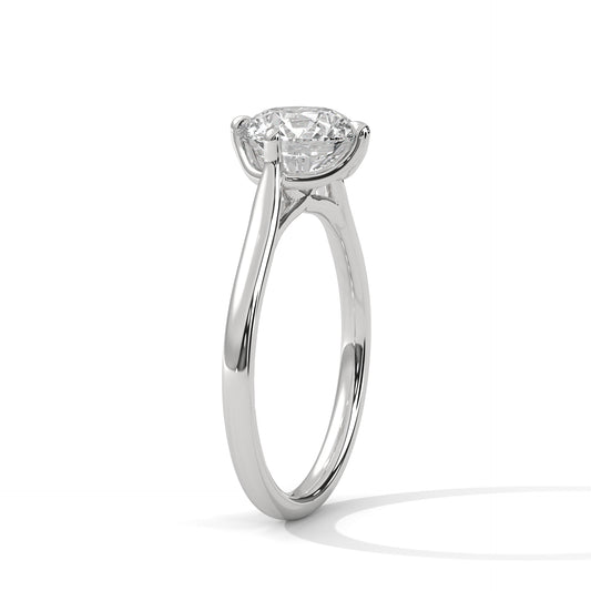 2 Carat Round Cut Lab Grown Diamond Engagement Ring in Rose Gold – Tulip Gallery Solitaire | Luzora Jewels